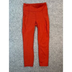 Lululemon All the Right Places Crop Leggings Red Space Dye Pockets Size 4